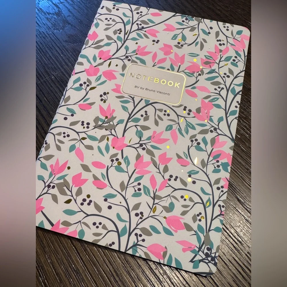 Soft Touch Spring Flowers Notebook – BV Bruno Visconti – Floral Journal A5 size